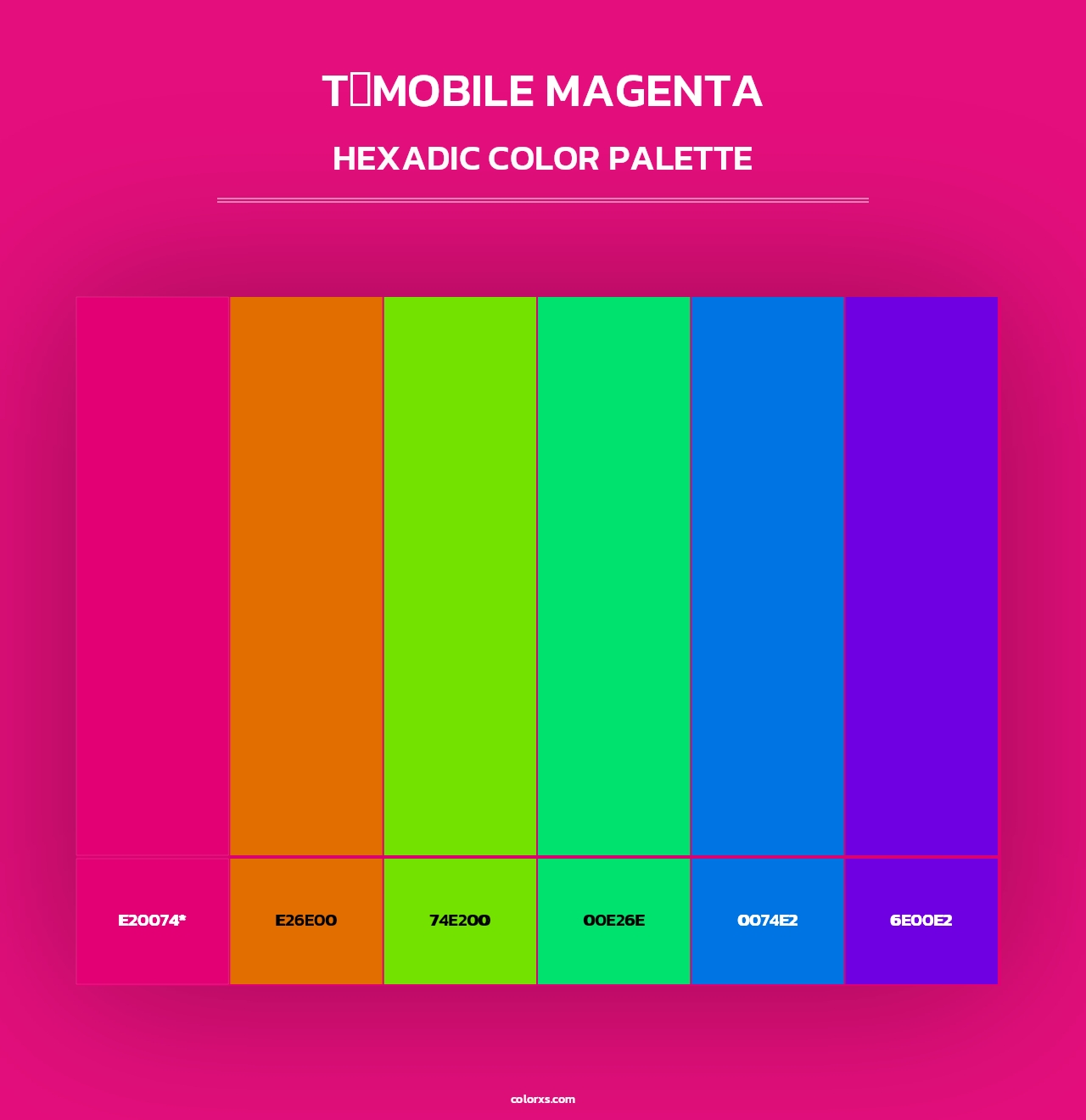 T‑Mobile Magenta - Hexadic Color Palette
