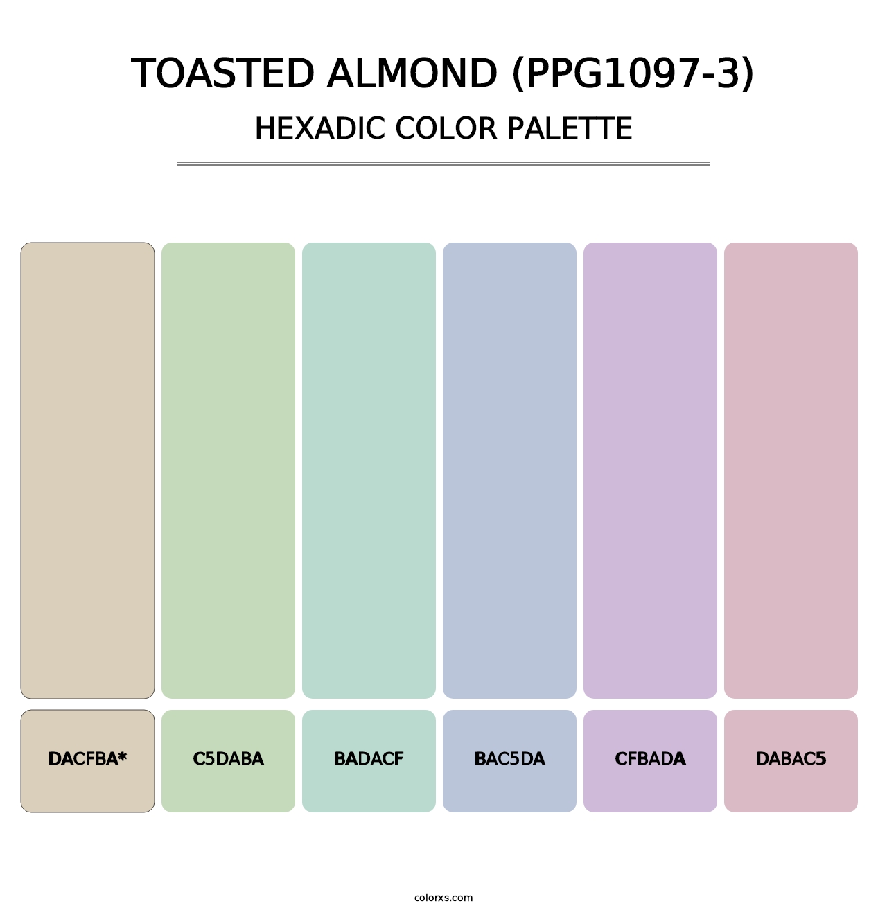 Toasted Almond (PPG1097-3) - Hexadic Color Palette