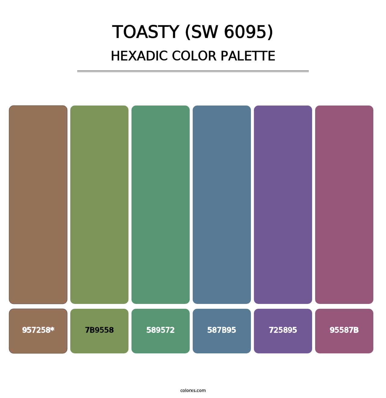 Toasty (SW 6095) - Hexadic Color Palette