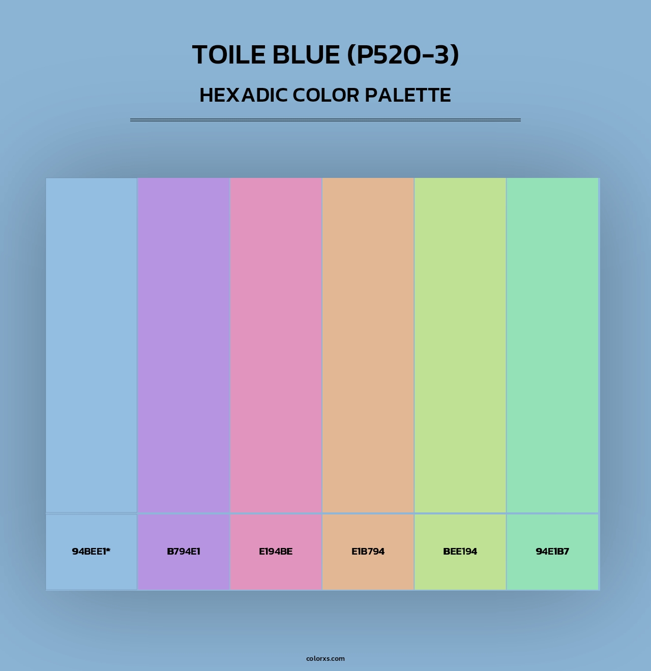 Toile Blue (P520-3) - Hexadic Color Palette