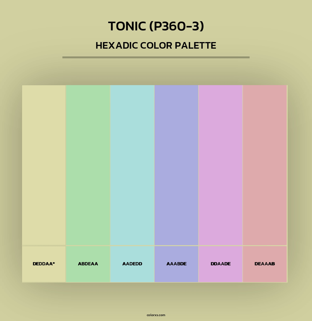 Tonic (P360-3) - Hexadic Color Palette