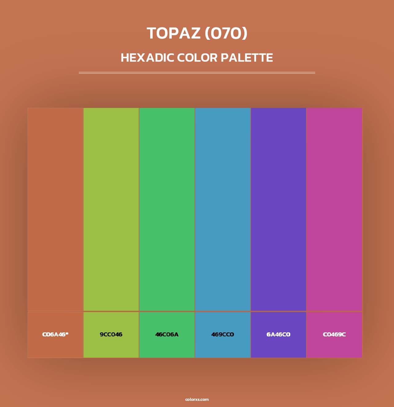 Topaz (070) - Hexadic Color Palette