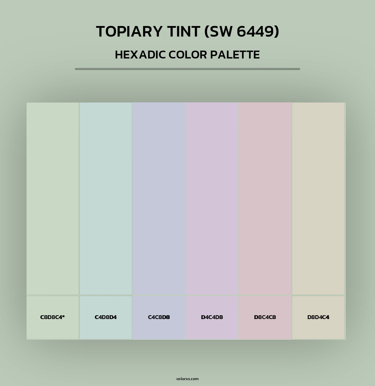 Topiary Tint (SW 6449) - Hexadic Color Palette