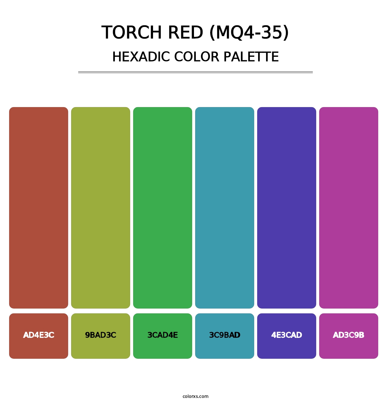 Torch Red (MQ4-35) - Hexadic Color Palette