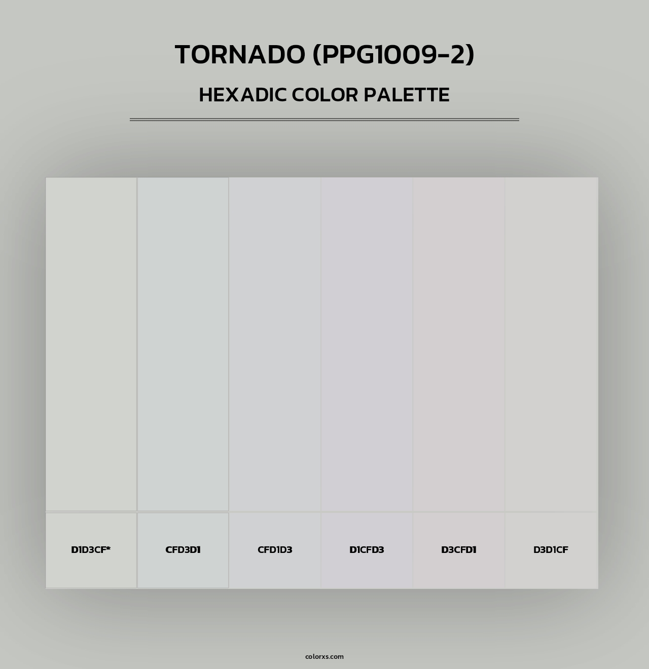 Tornado (PPG1009-2) - Hexadic Color Palette