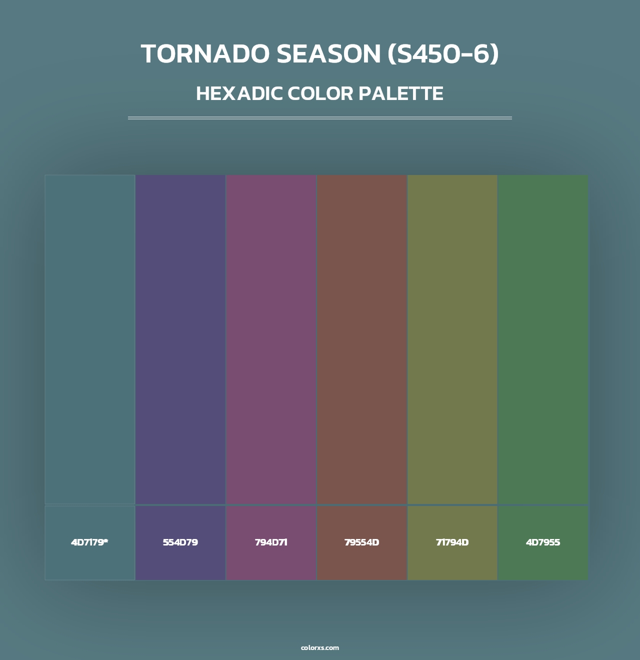 Tornado Season (S450-6) - Hexadic Color Palette
