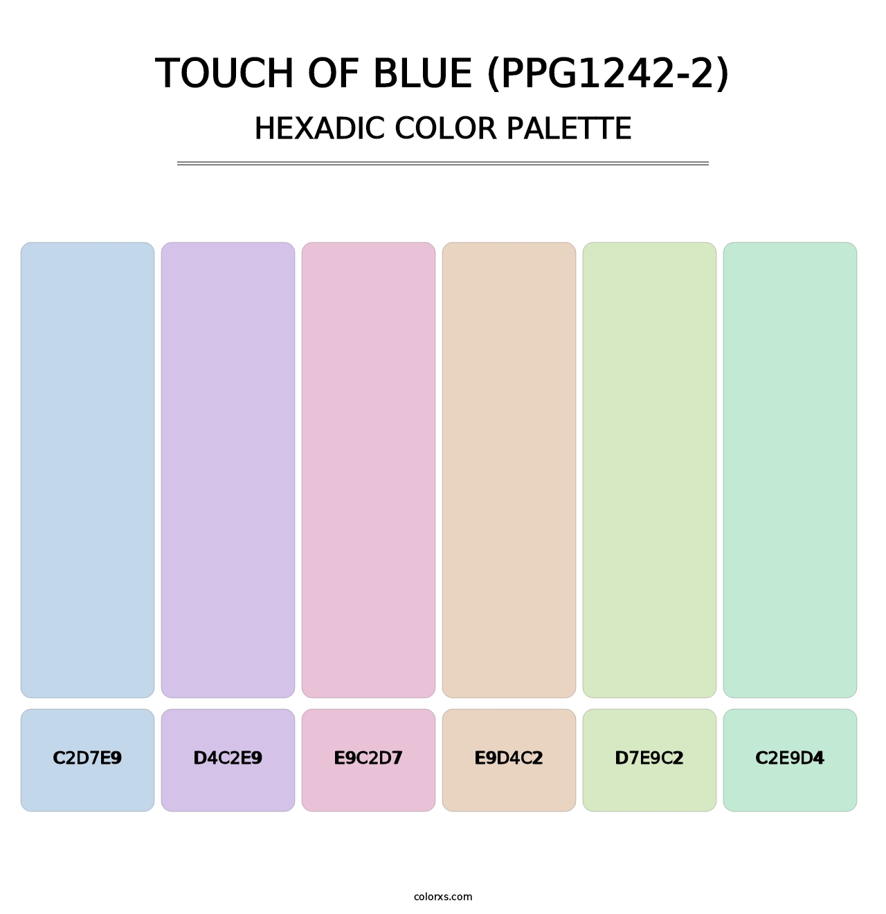 Touch Of Blue (PPG1242-2) - Hexadic Color Palette