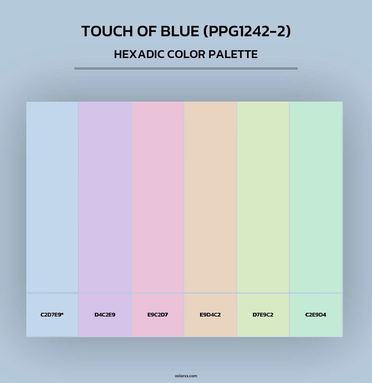 Touch Of Blue (PPG1242-2) - Hexadic Color Palette