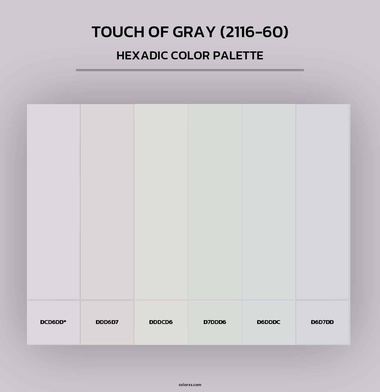 Touch of Gray (2116-60) - Hexadic Color Palette