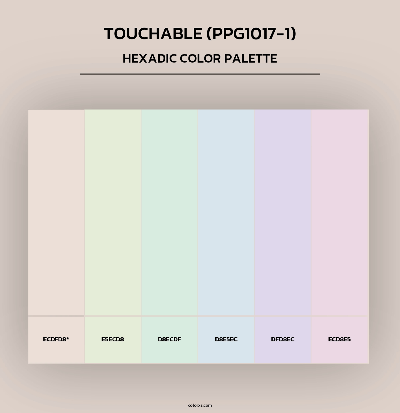 Touchable (PPG1017-1) - Hexadic Color Palette