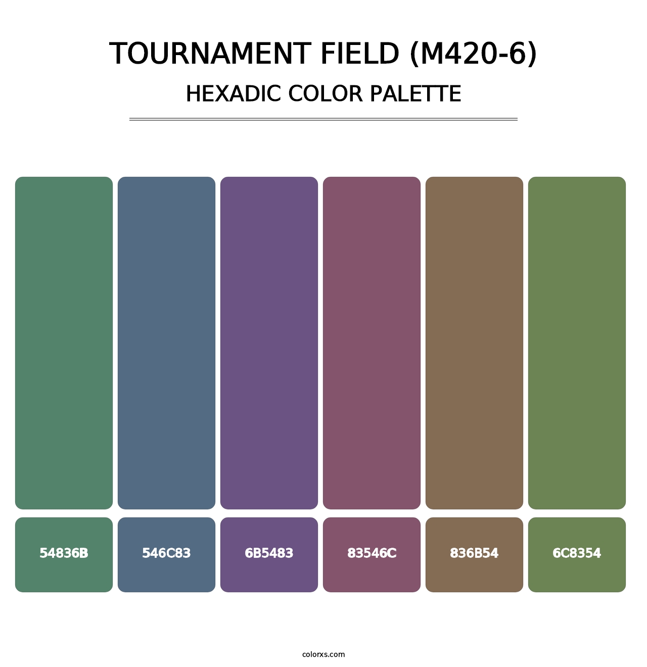Tournament Field (M420-6) - Hexadic Color Palette