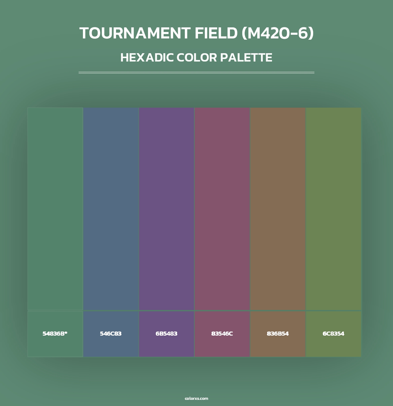Tournament Field (M420-6) - Hexadic Color Palette