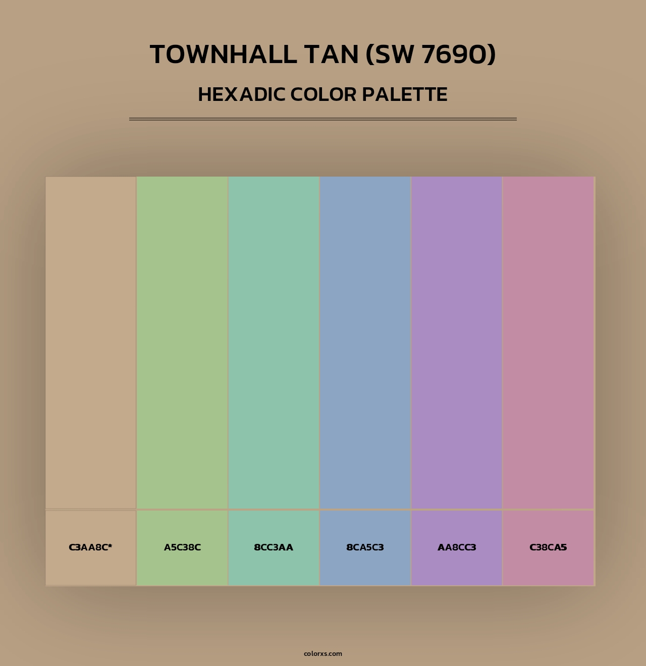 Townhall Tan (SW 7690) - Hexadic Color Palette