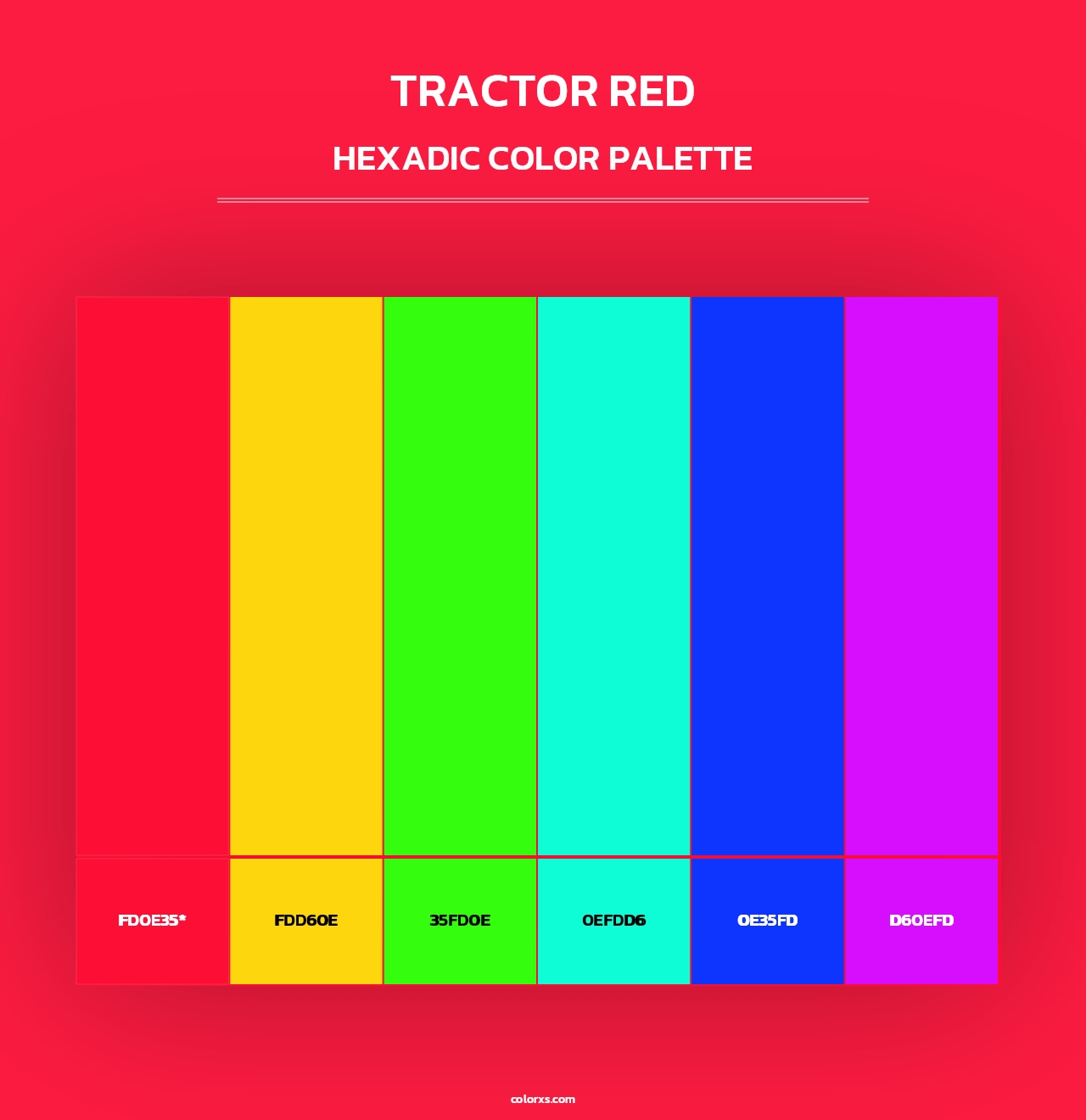 Tractor red - Hexadic Color Palette