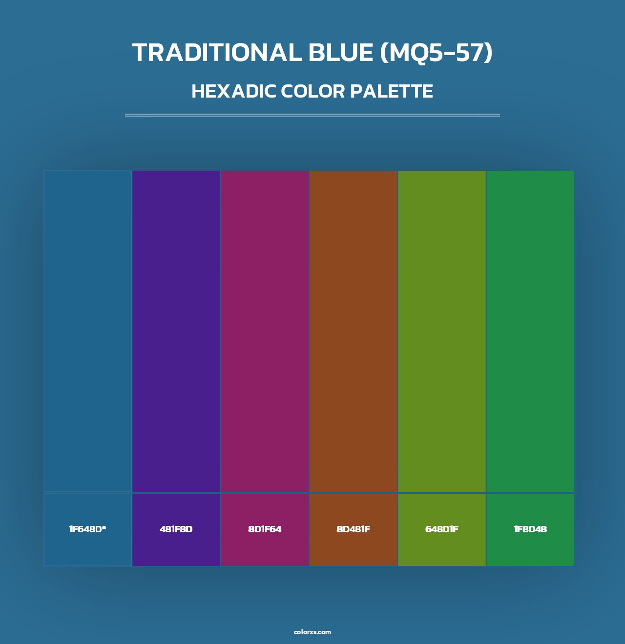 Traditional Blue (MQ5-57) - Hexadic Color Palette
