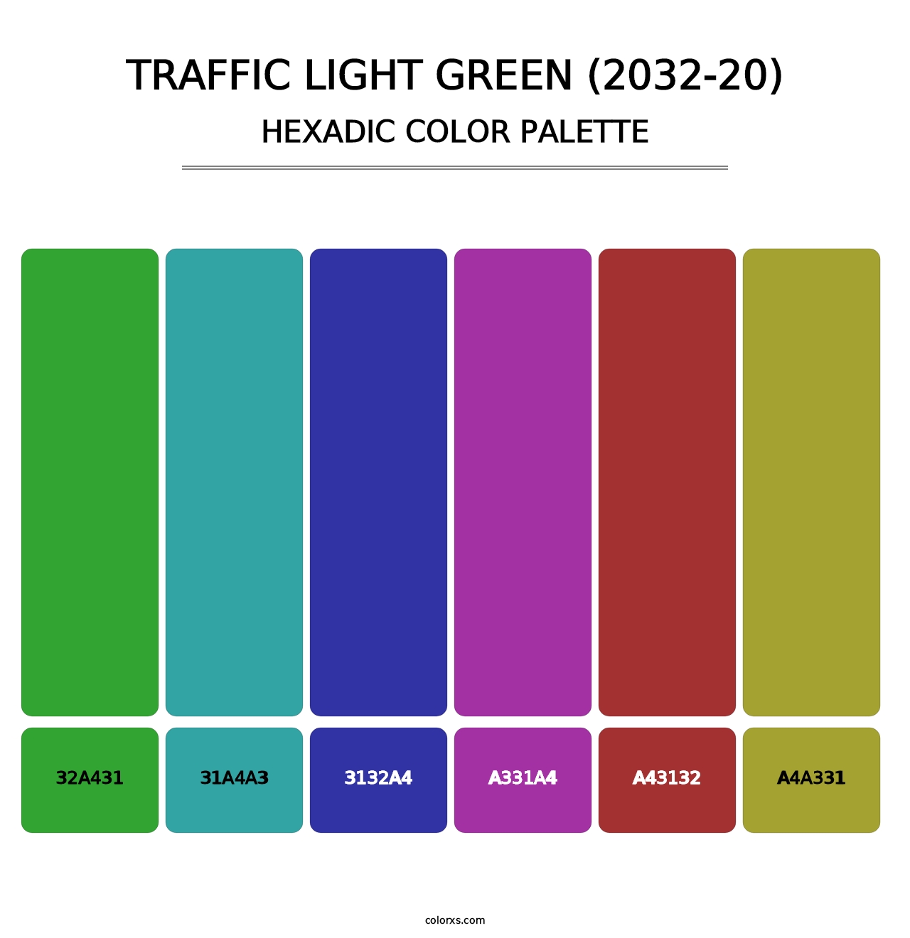 Traffic Light Green (2032-20) - Hexadic Color Palette