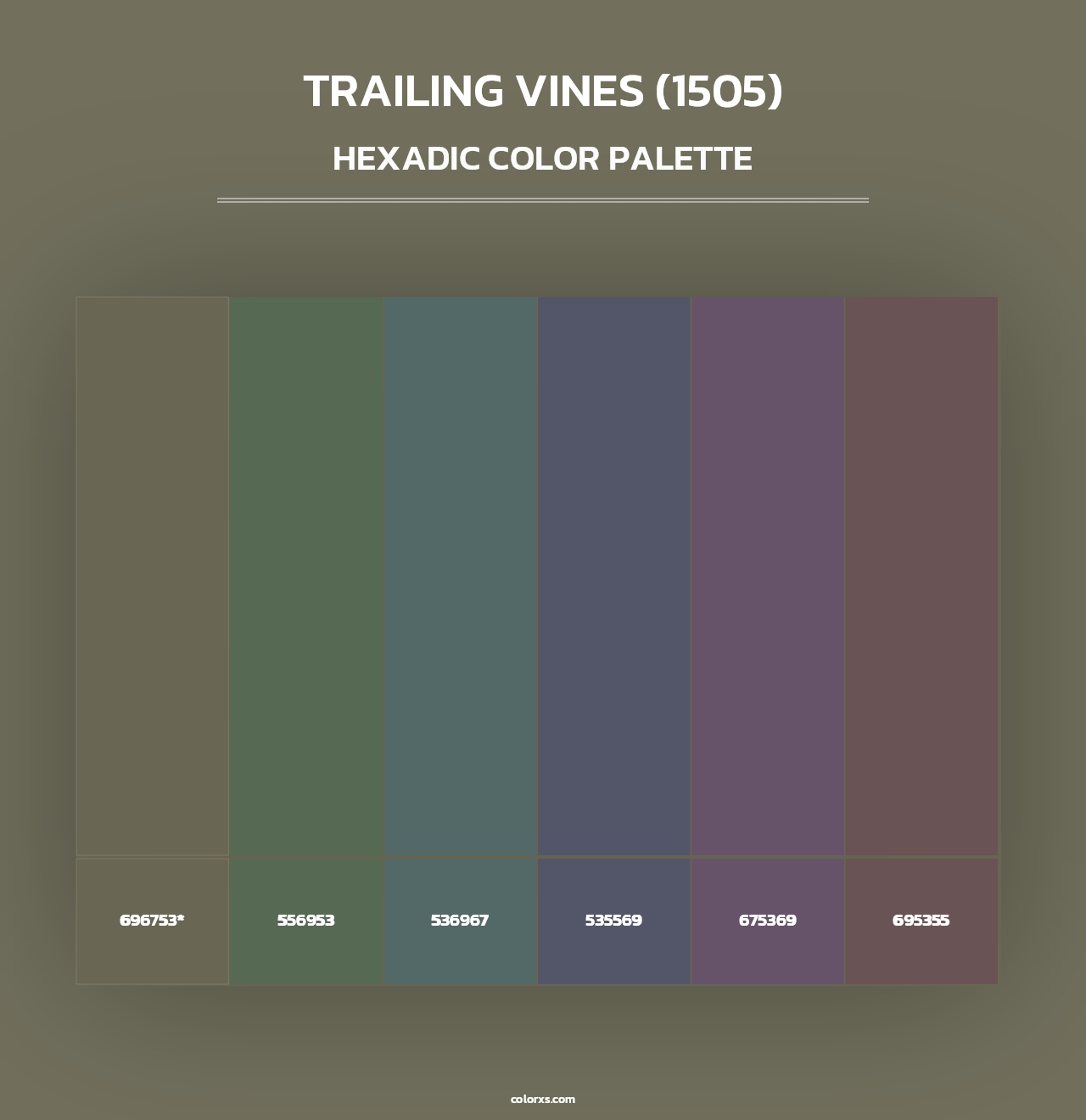 Trailing Vines (1505) - Hexadic Color Palette