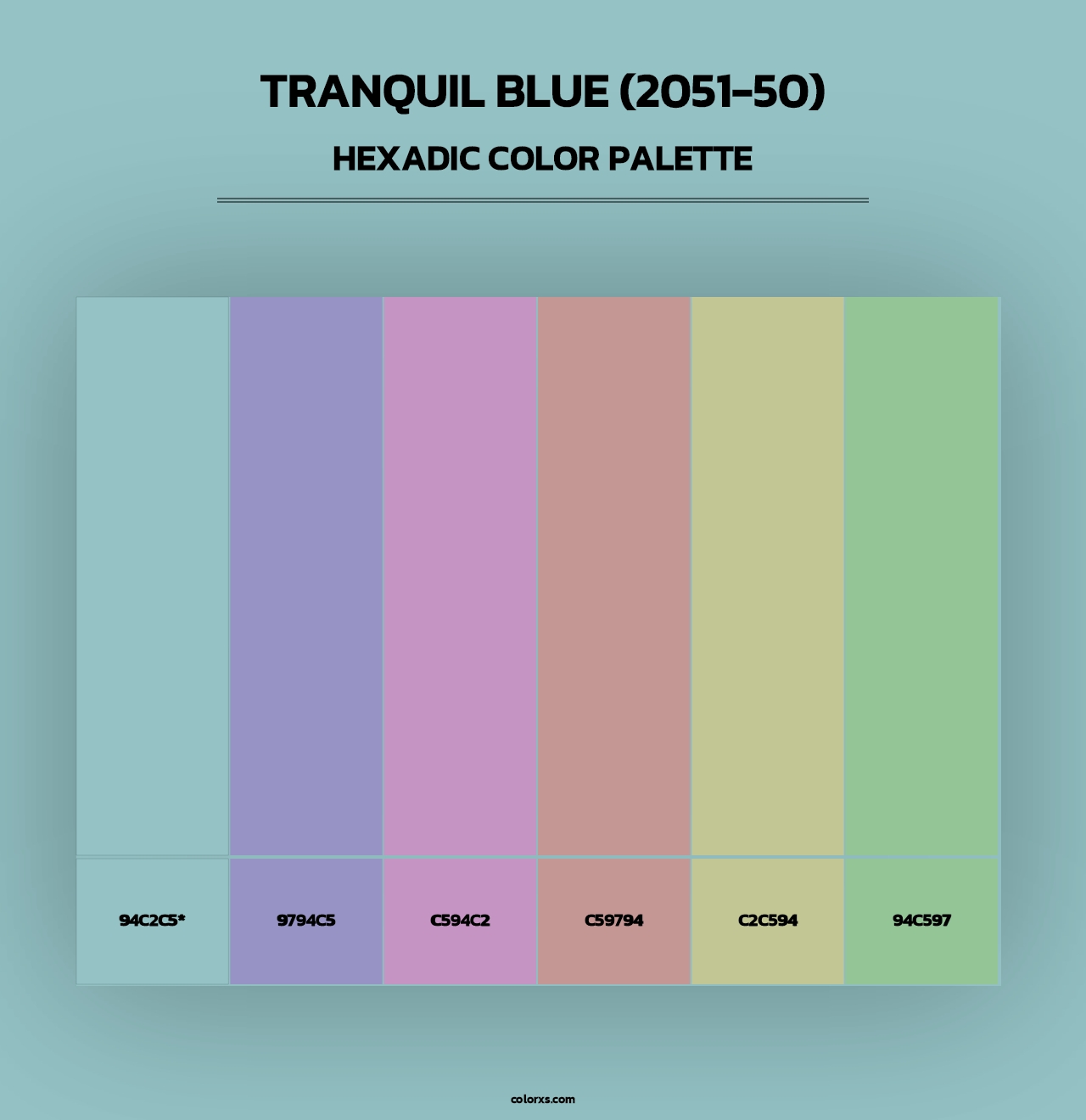 Tranquil Blue (2051-50) - Hexadic Color Palette
