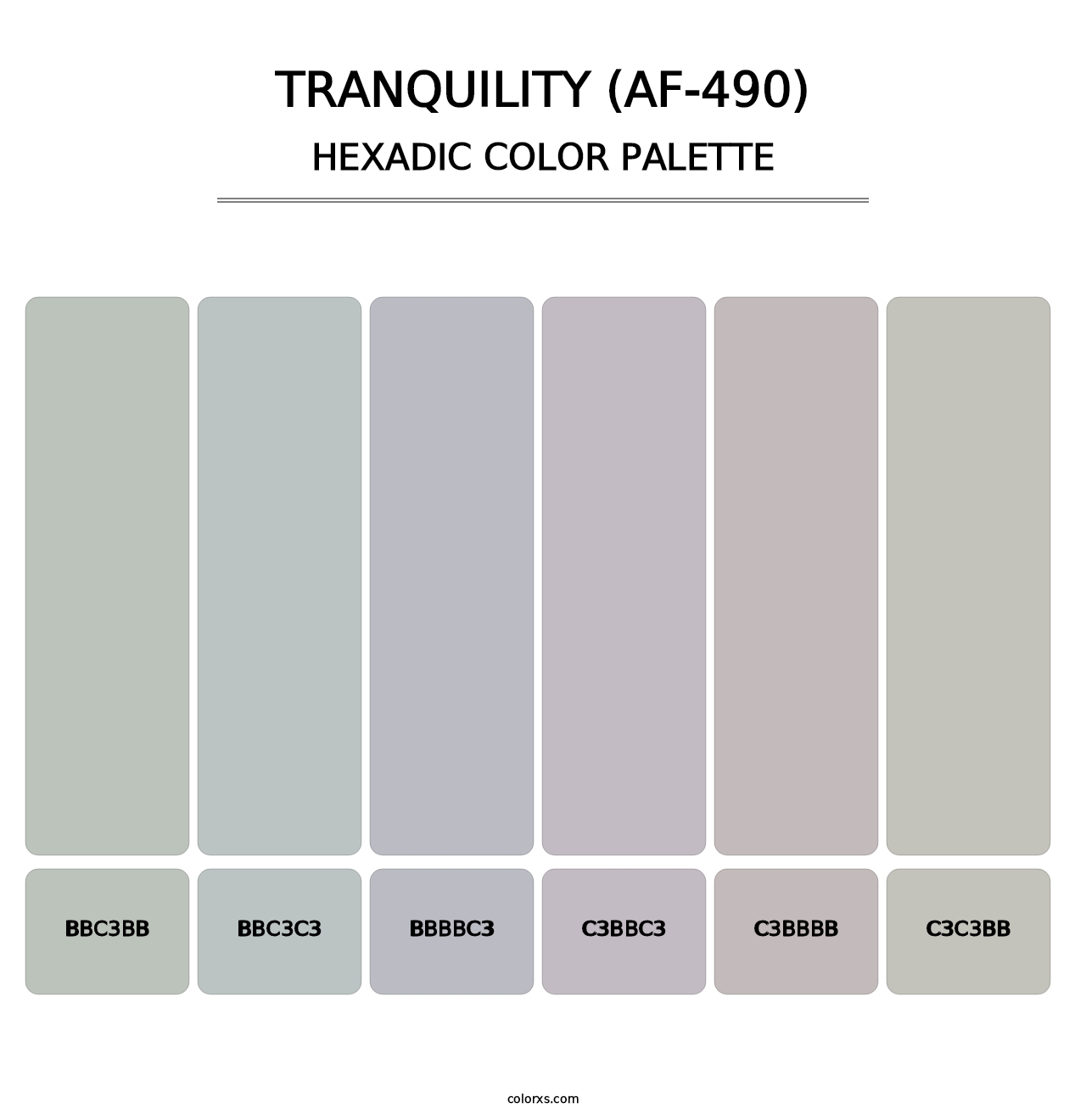Tranquility (AF-490) - Hexadic Color Palette