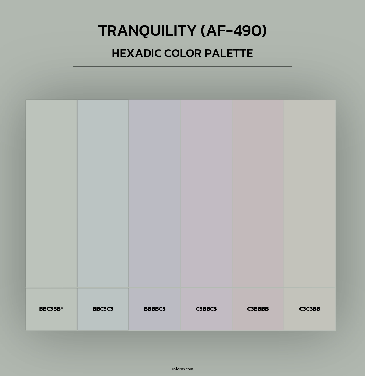 Tranquility (AF-490) - Hexadic Color Palette