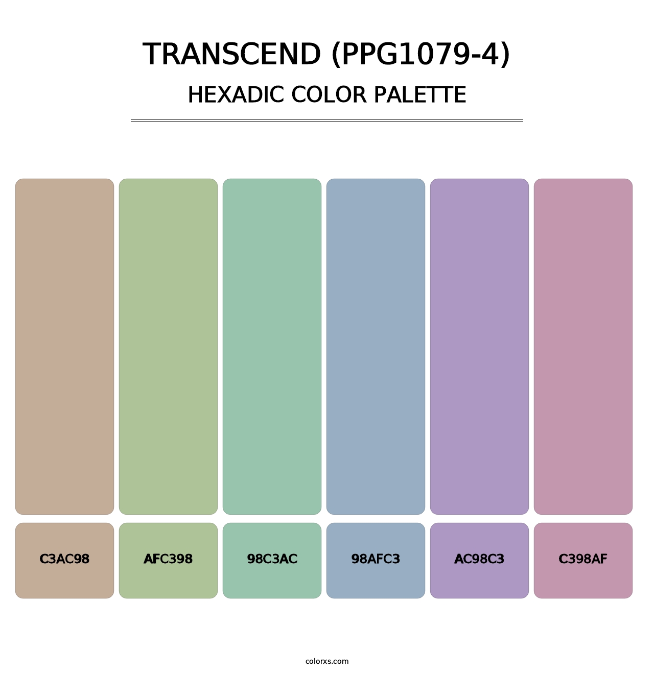 Transcend (PPG1079-4) - Hexadic Color Palette