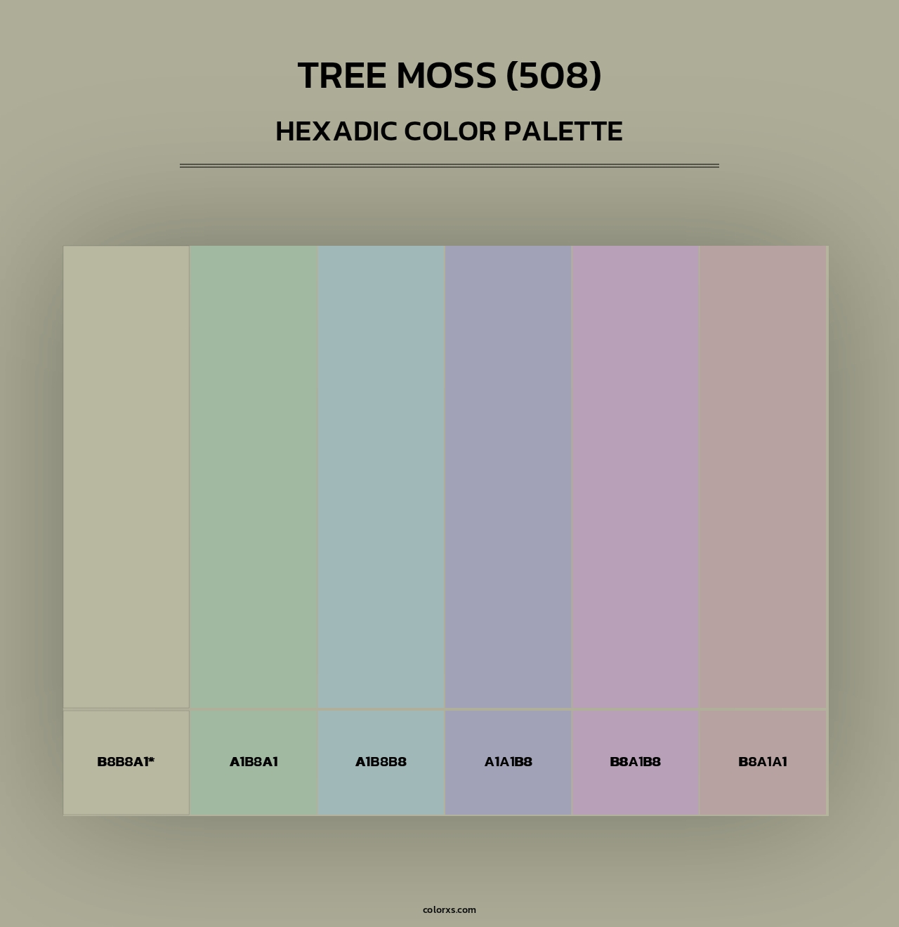 Tree Moss (508) - Hexadic Color Palette