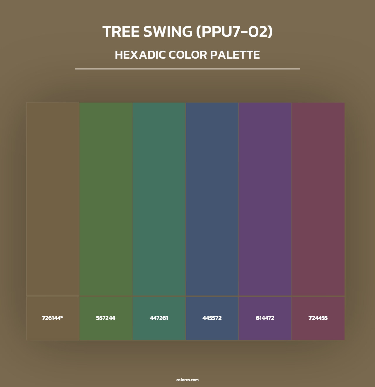 Tree Swing (PPU7-02) - Hexadic Color Palette