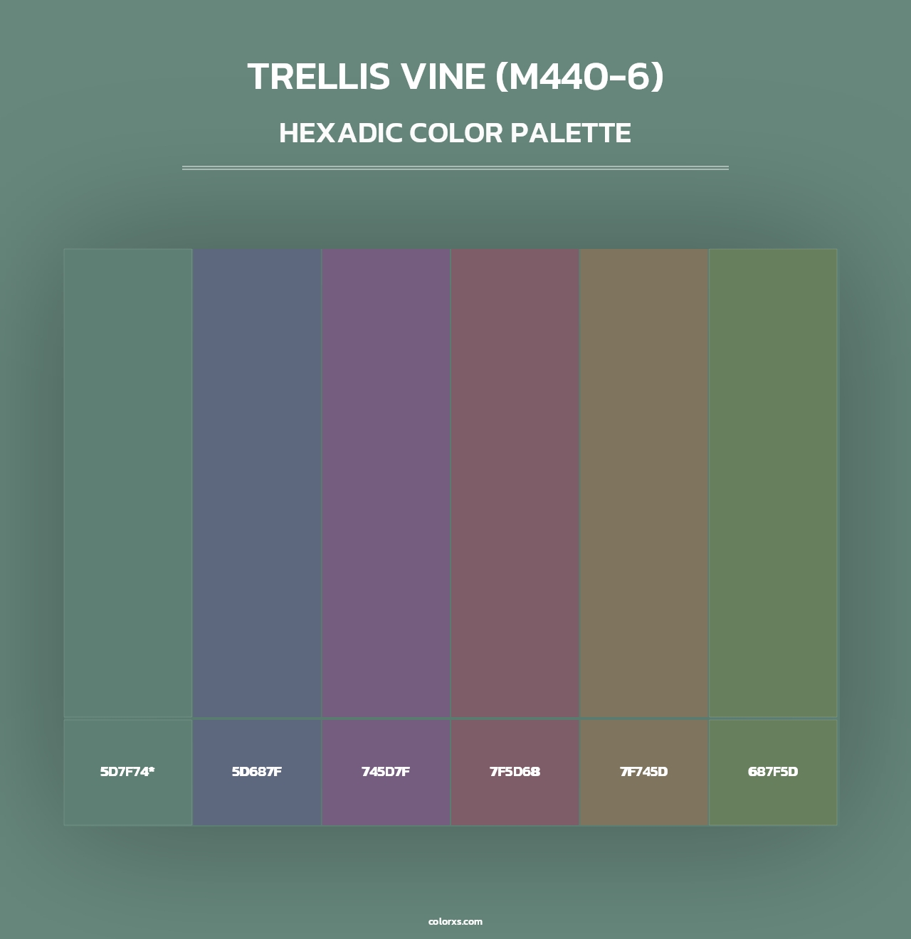 Trellis Vine (M440-6) - Hexadic Color Palette