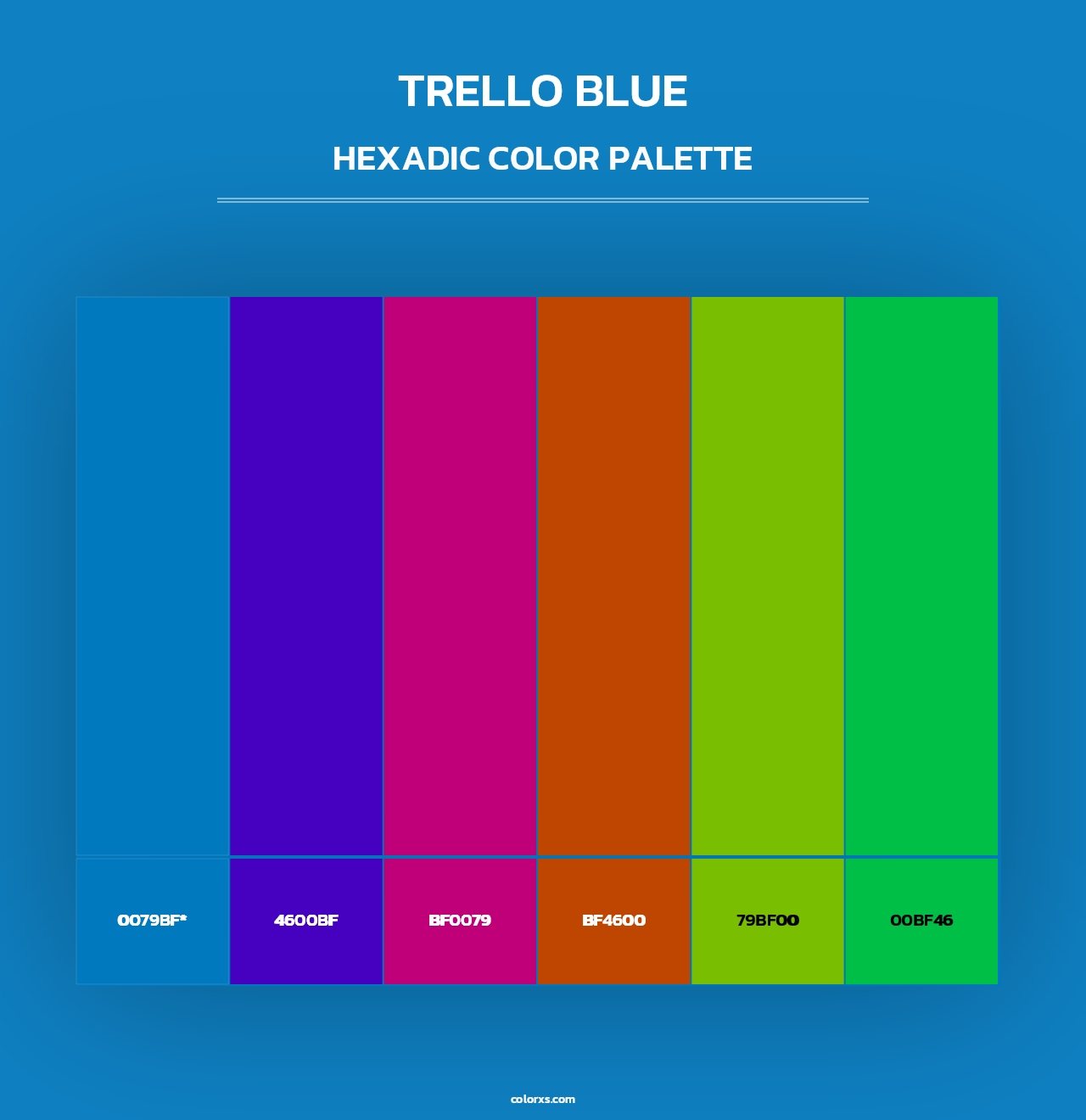 Trello Blue - Hexadic Color Palette