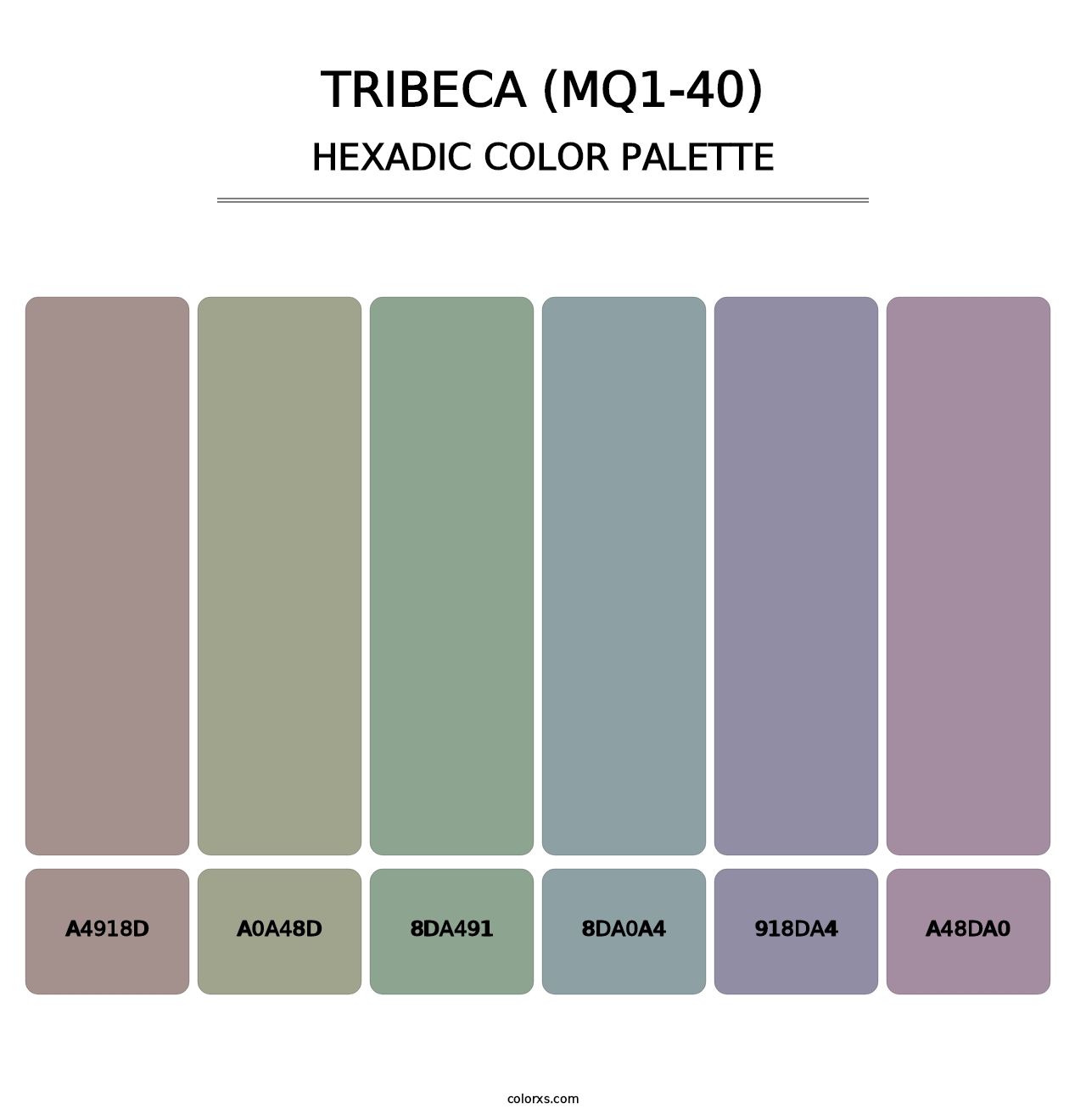 Tribeca (MQ1-40) - Hexadic Color Palette