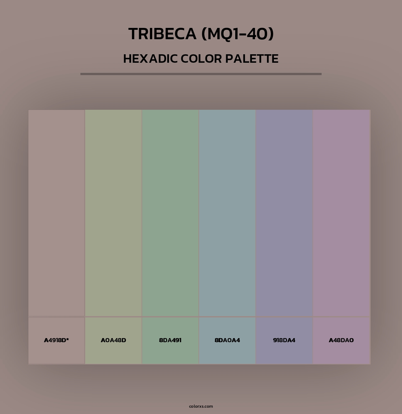 Tribeca (MQ1-40) - Hexadic Color Palette
