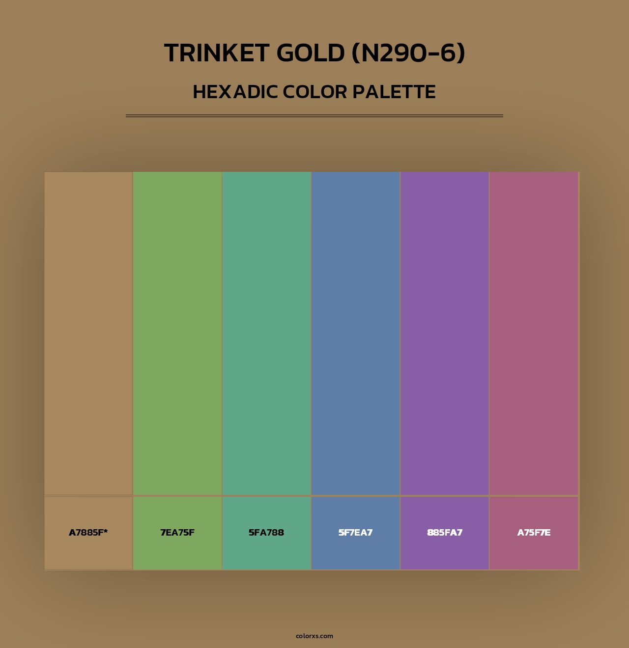 Trinket Gold (N290-6) - Hexadic Color Palette