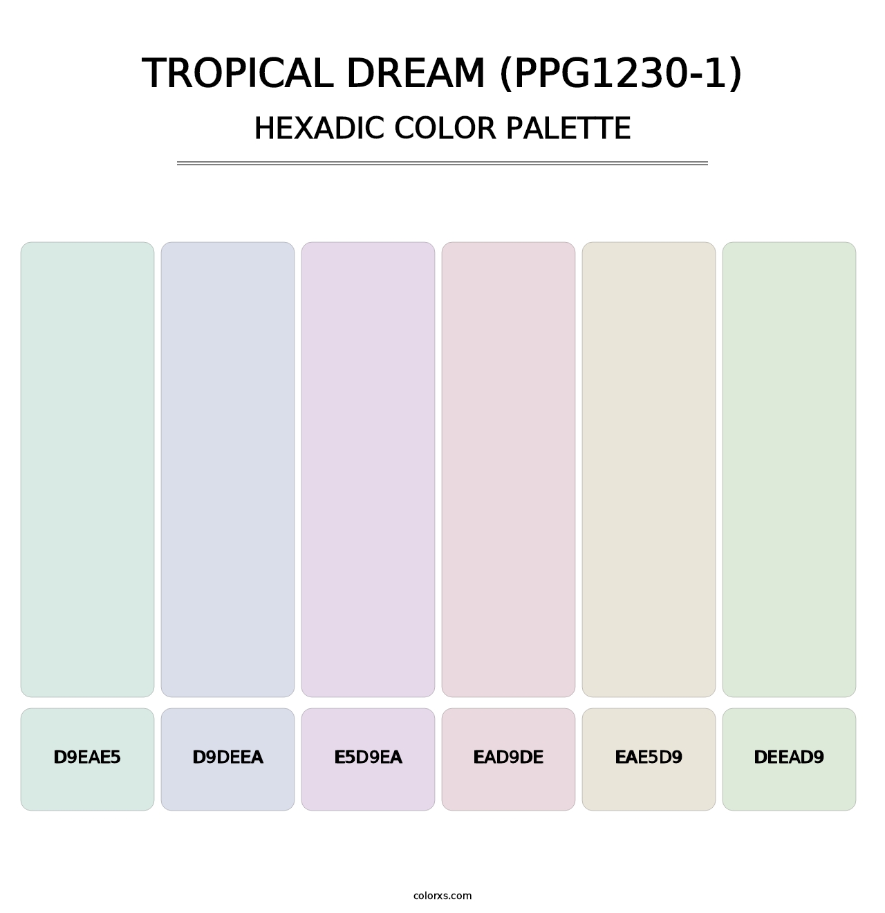 Tropical Dream (PPG1230-1) - Hexadic Color Palette