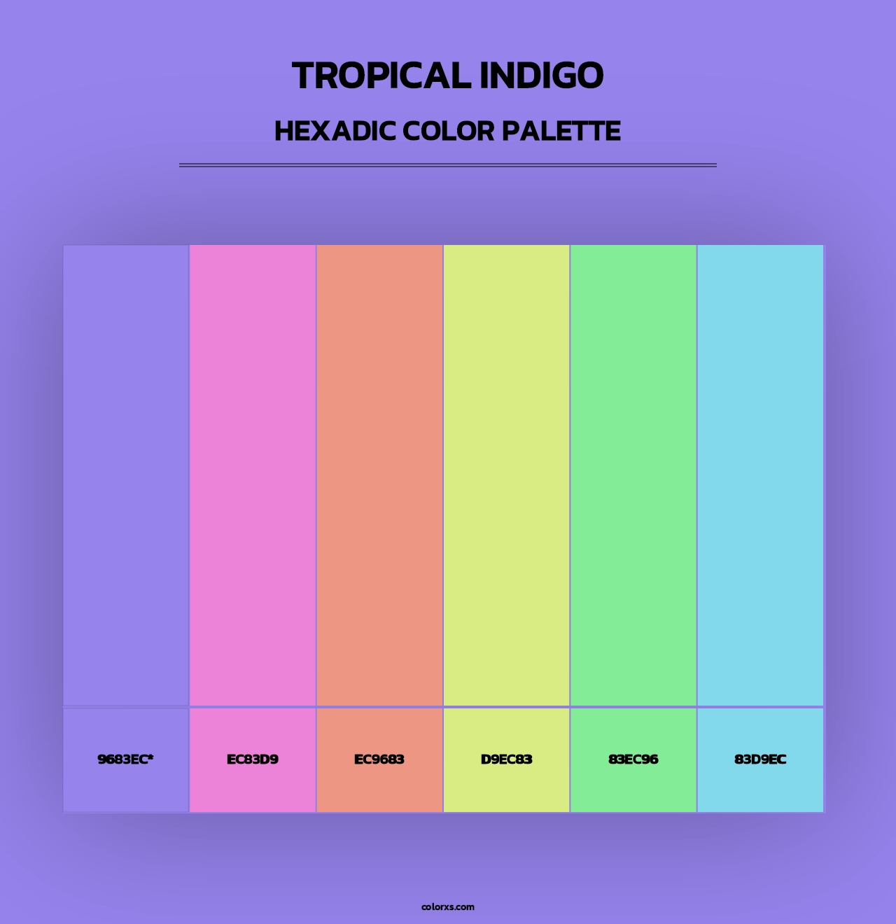 Tropical Indigo - Hexadic Color Palette