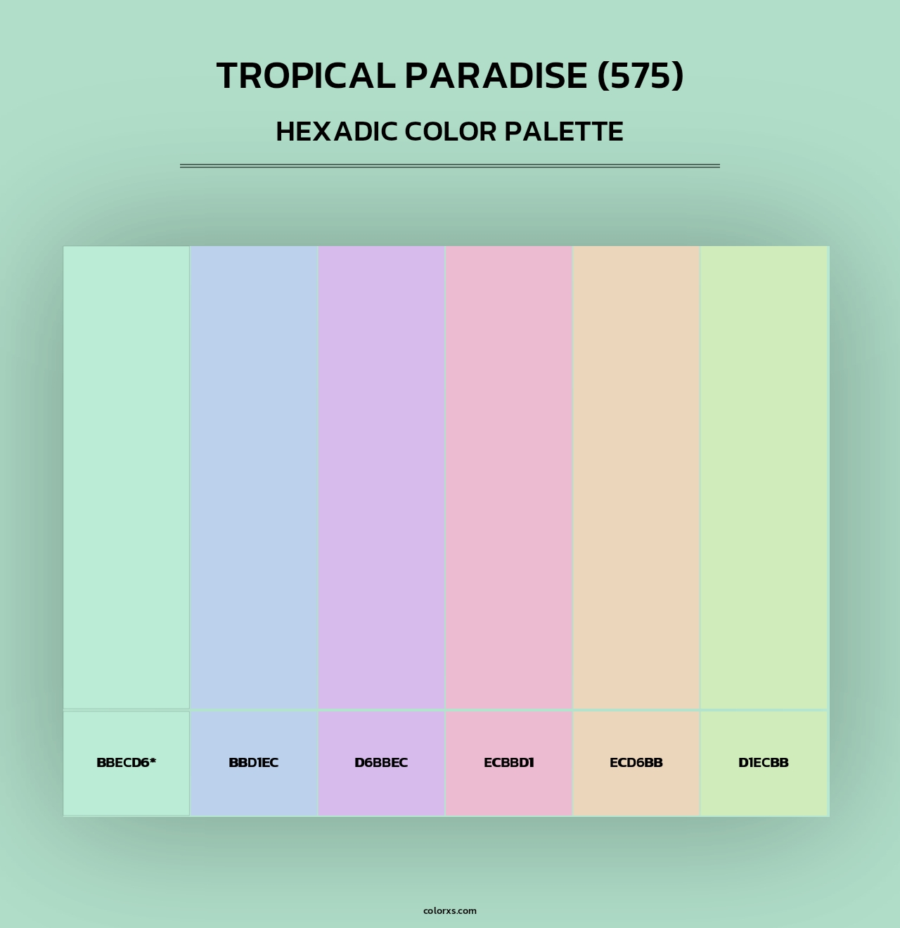 Tropical Paradise (575) - Hexadic Color Palette
