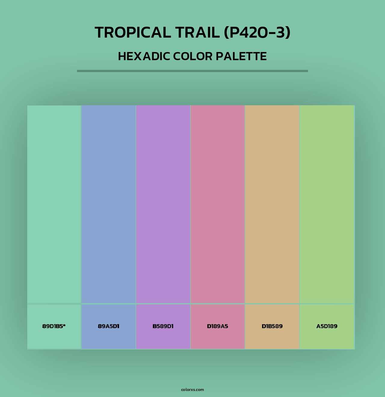 Tropical Trail (P420-3) - Hexadic Color Palette