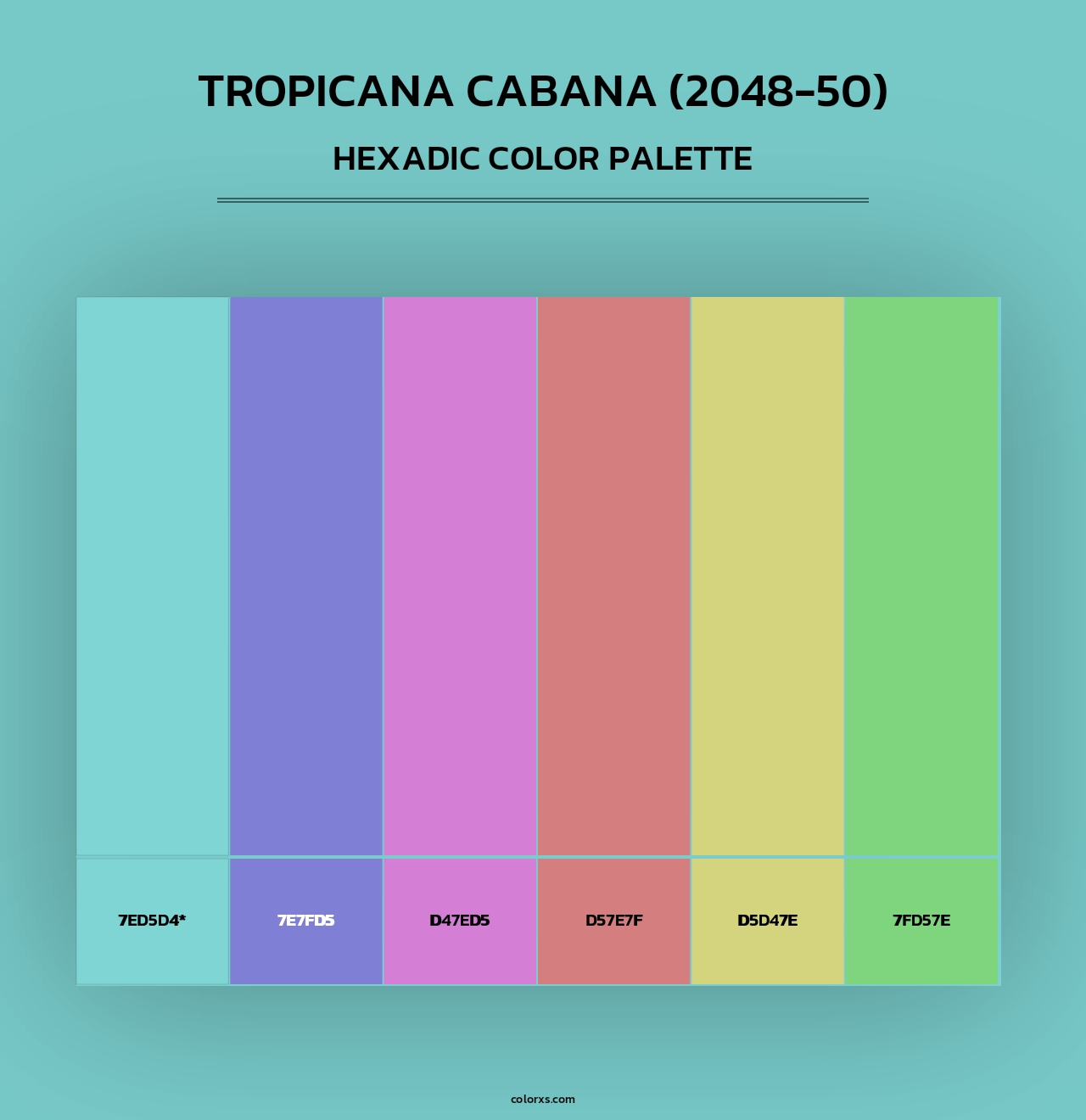 Tropicana Cabana (2048-50) - Hexadic Color Palette