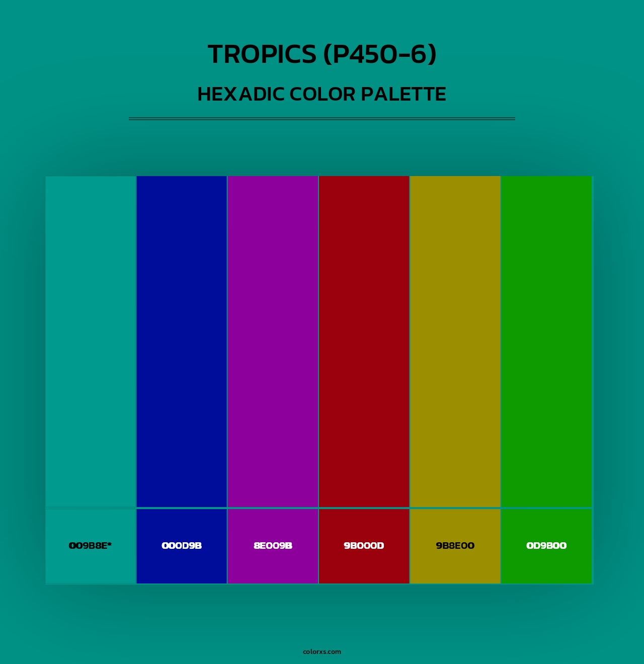 Tropics (P450-6) - Hexadic Color Palette