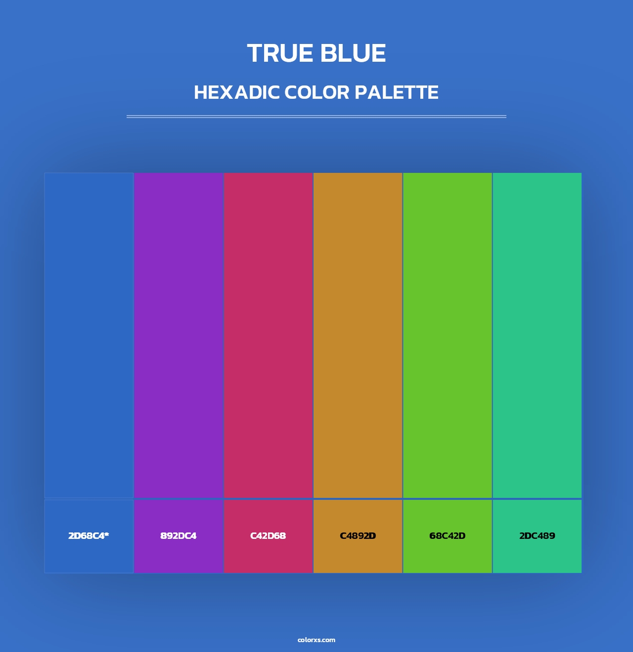 True Blue - Hexadic Color Palette