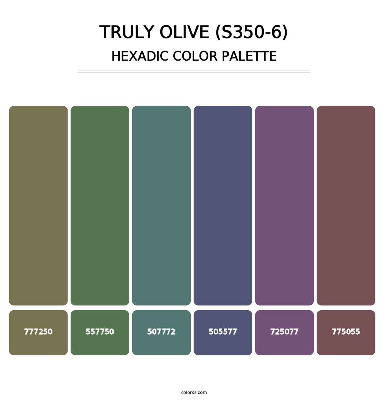 Truly Olive (S350-6) - Hexadic Color Palette