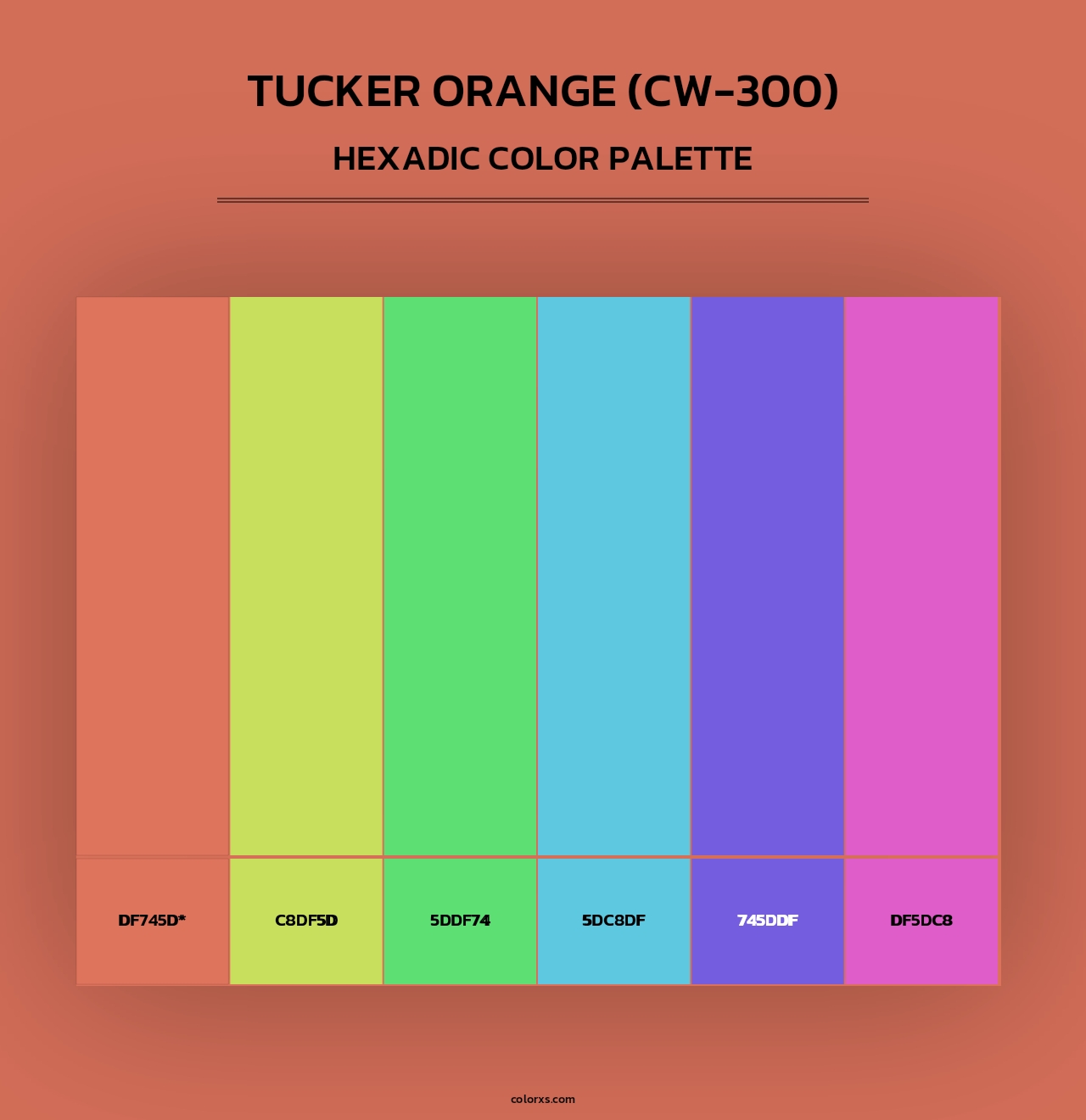 Tucker Orange (CW-300) - Hexadic Color Palette