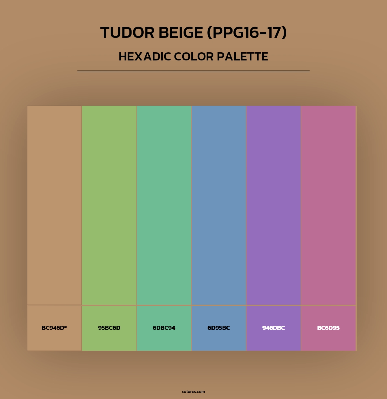 Tudor Beige (PPG16-17) - Hexadic Color Palette