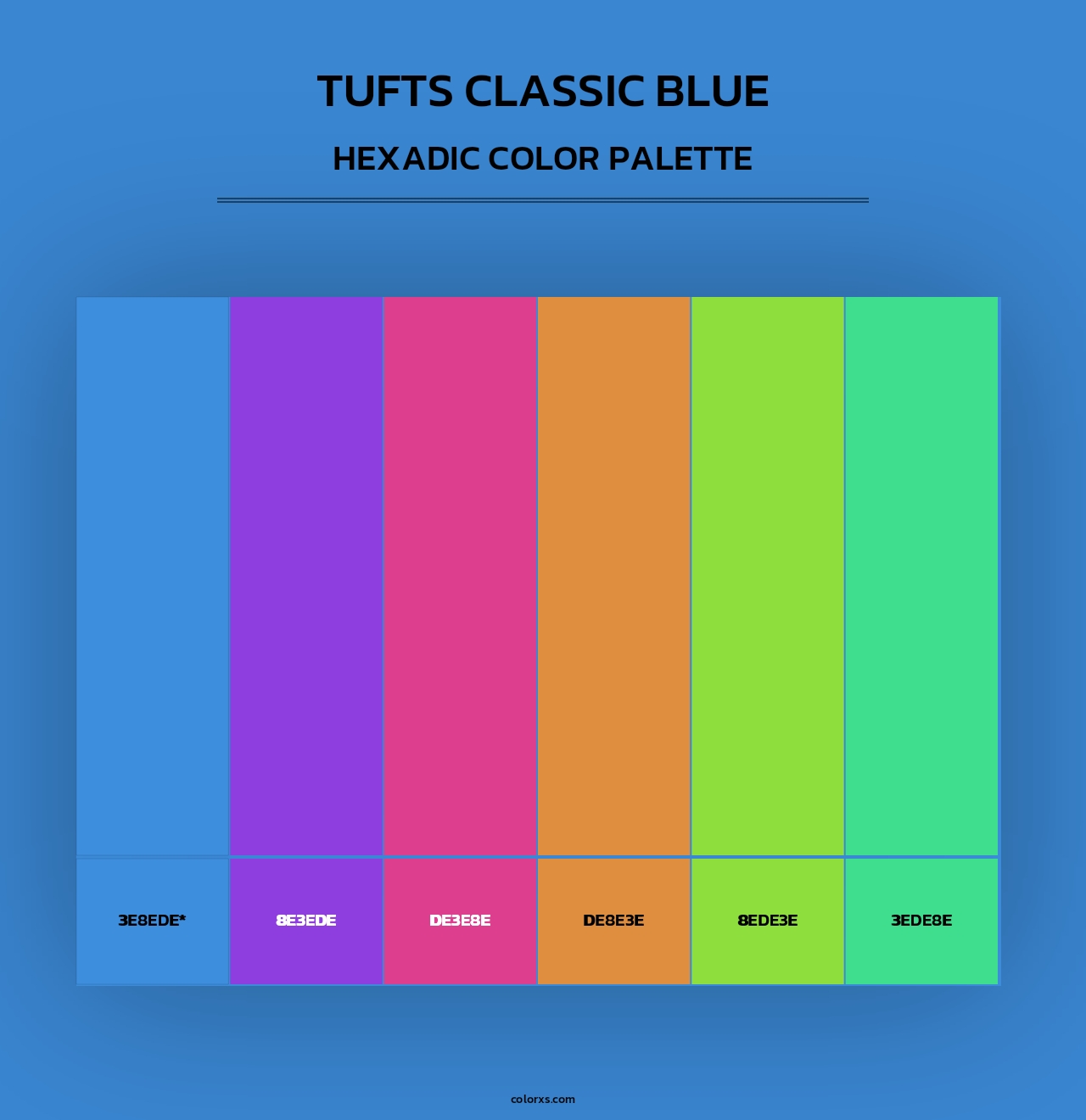 Tufts Classic Blue - Hexadic Color Palette