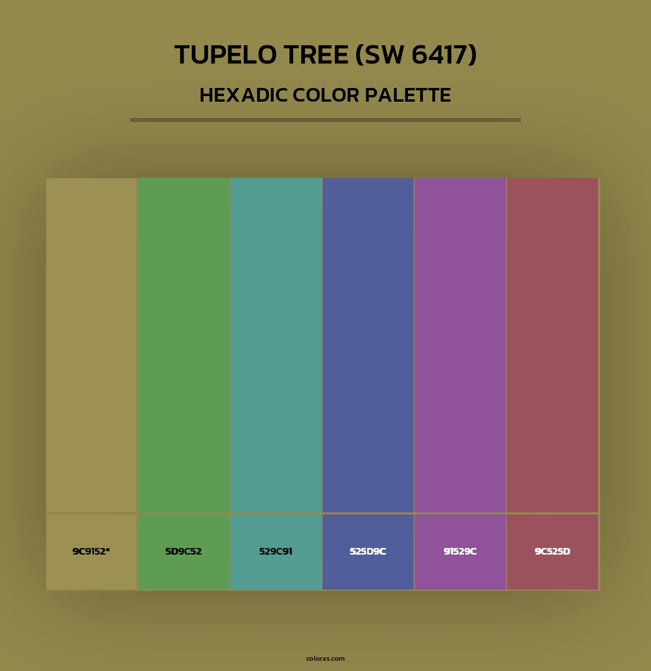 Tupelo Tree (SW 6417) - Hexadic Color Palette