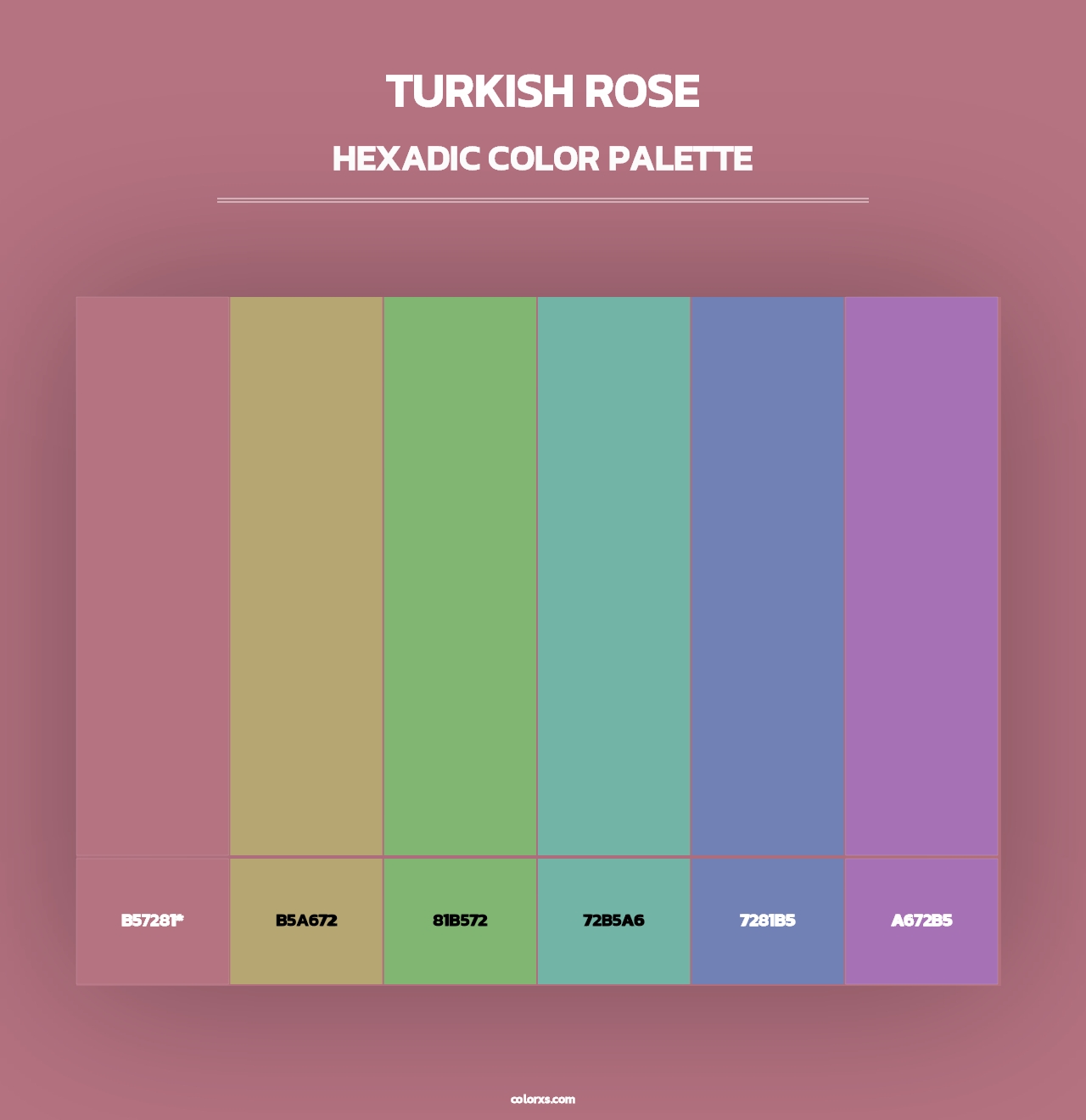 Turkish Rose - Hexadic Color Palette