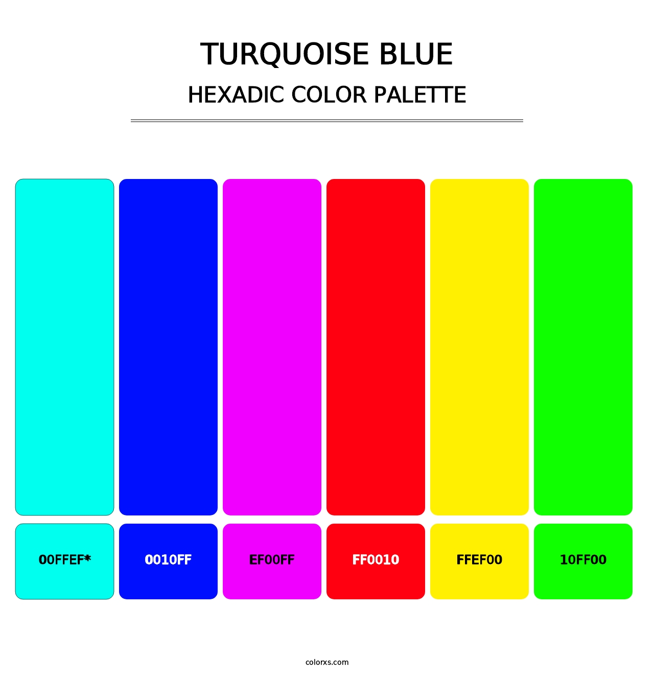 Turquoise Blue - Hexadic Color Palette