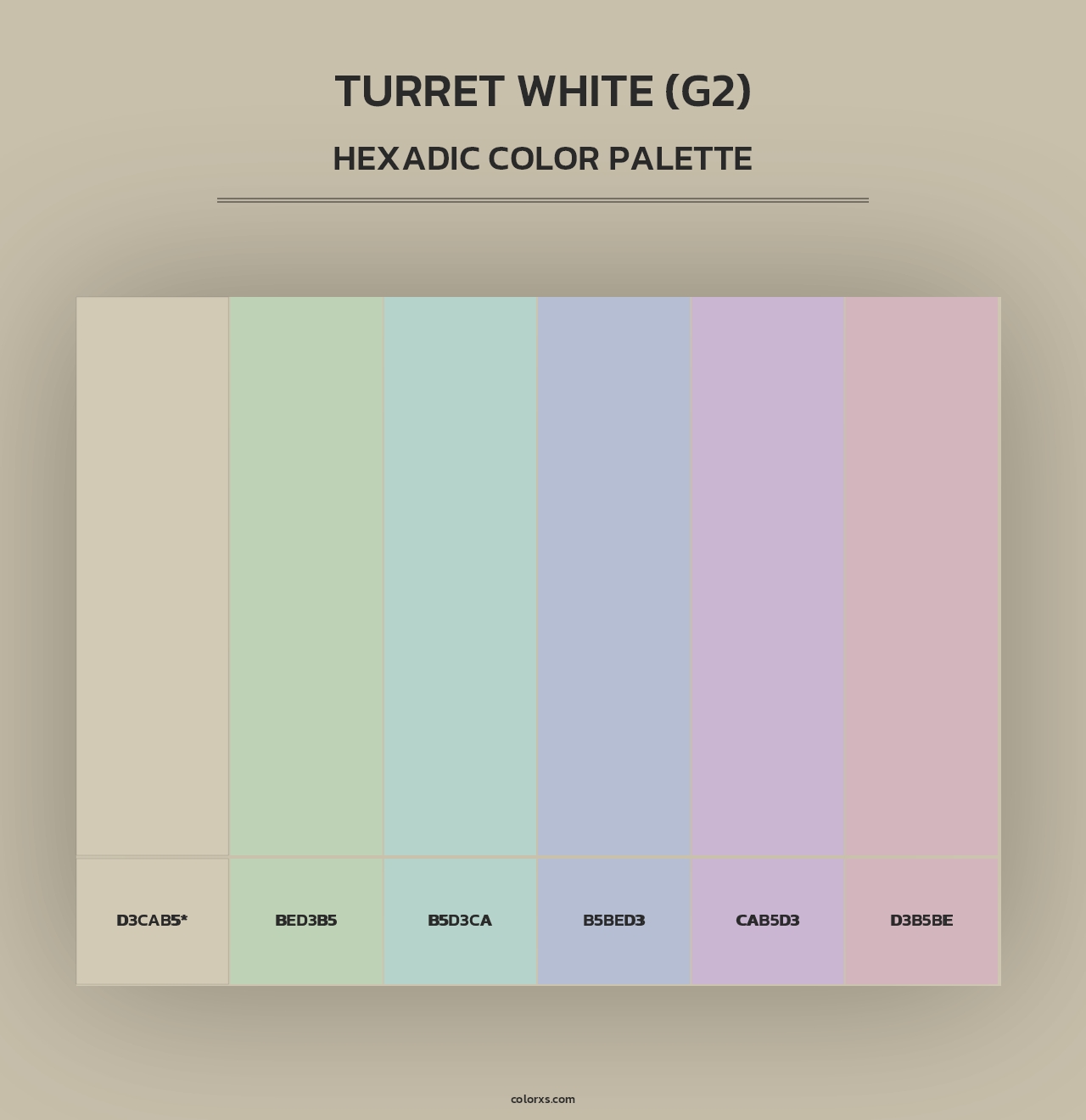 Turret White (G2) - Hexadic Color Palette