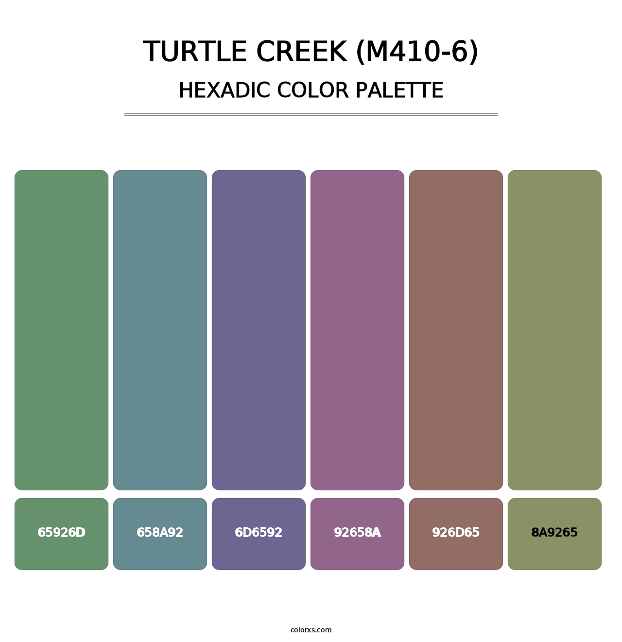 Turtle Creek (M410-6) - Hexadic Color Palette