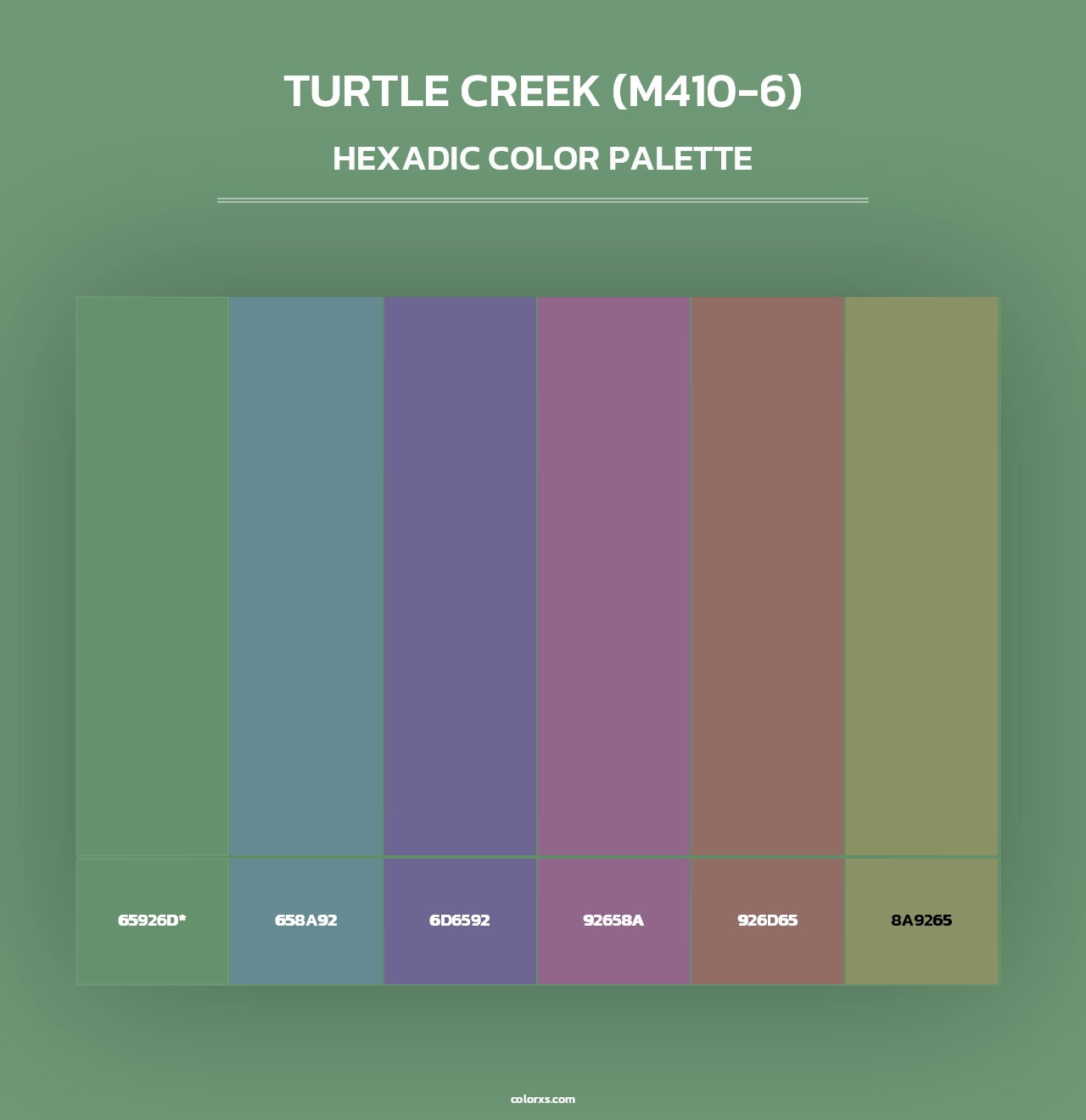 Turtle Creek (M410-6) - Hexadic Color Palette
