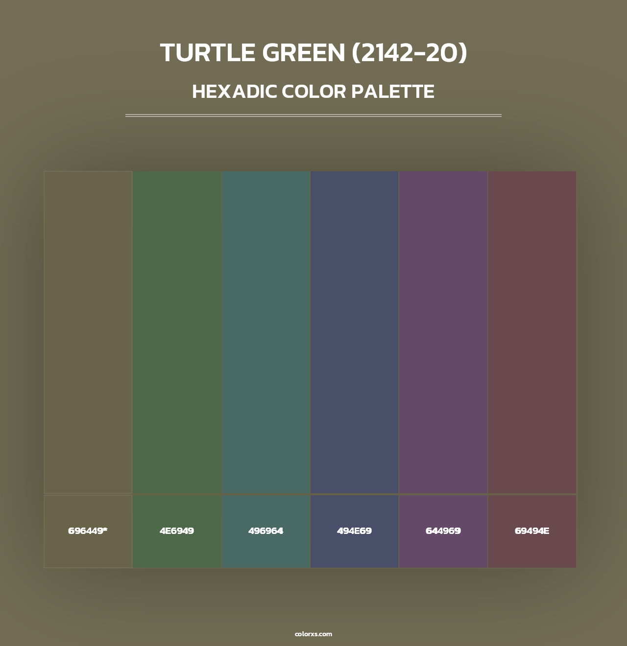 Turtle Green (2142-20) - Hexadic Color Palette